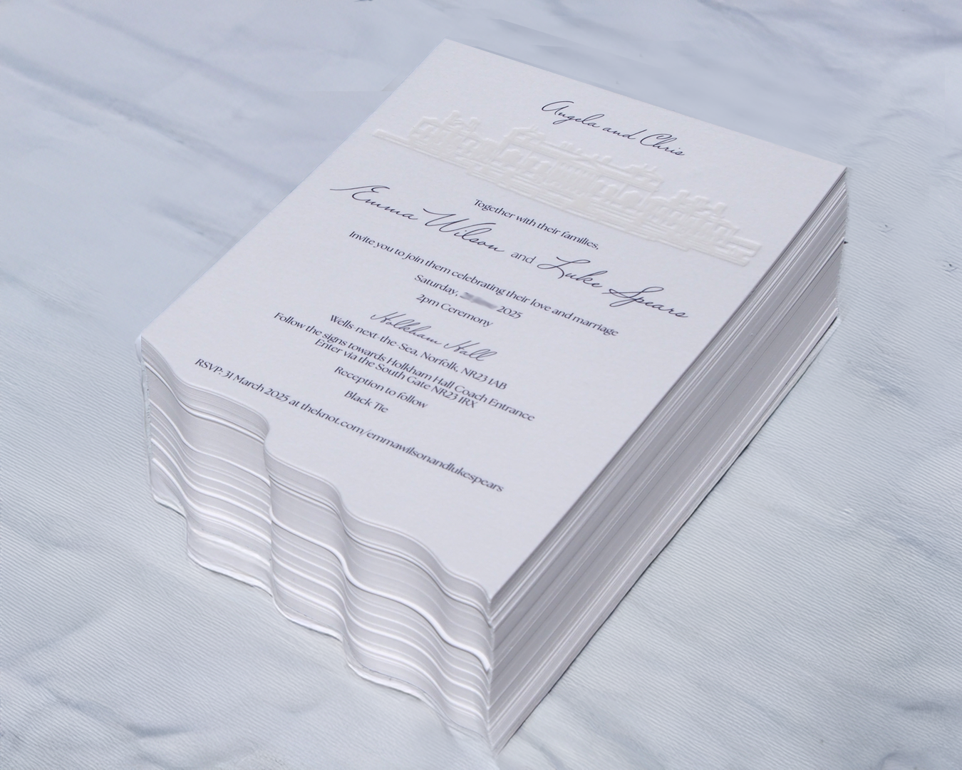 Emma and Lukes beautiful wedding invitations
