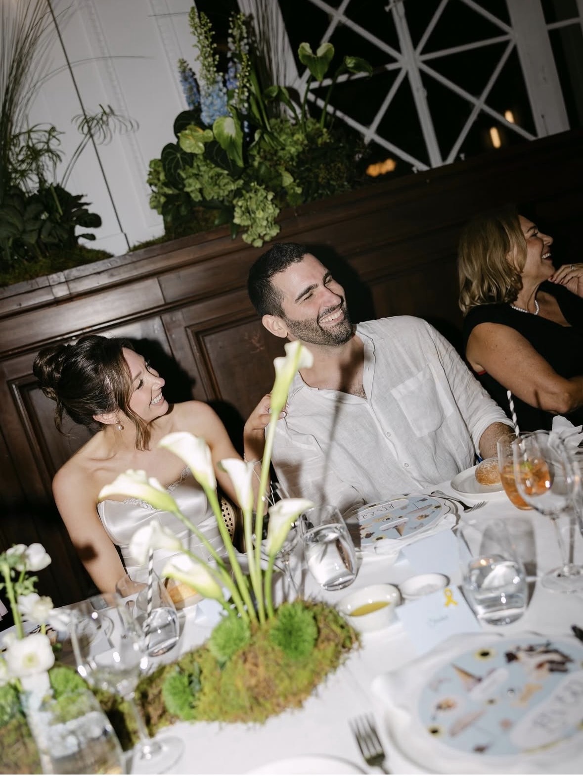 Megan and Omer enjoying their wedding