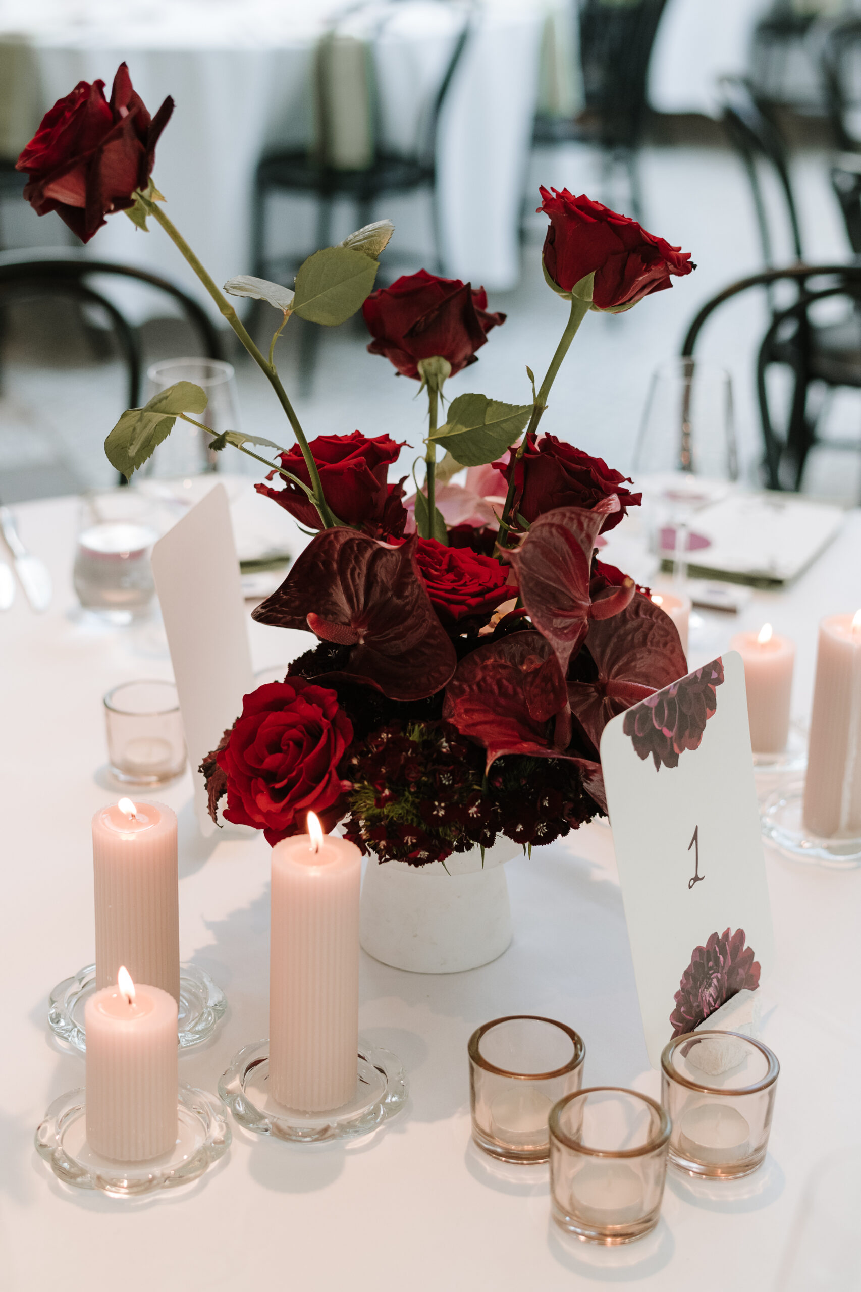 Luxury wedding stationery suite with hand-painted botanical illustrations
