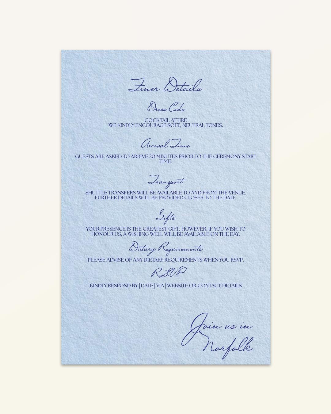 Aegean: Finer Details Card - Version A