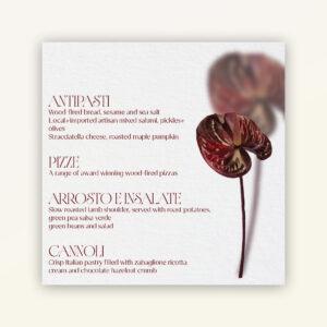 Anthurium: Menu - Version B