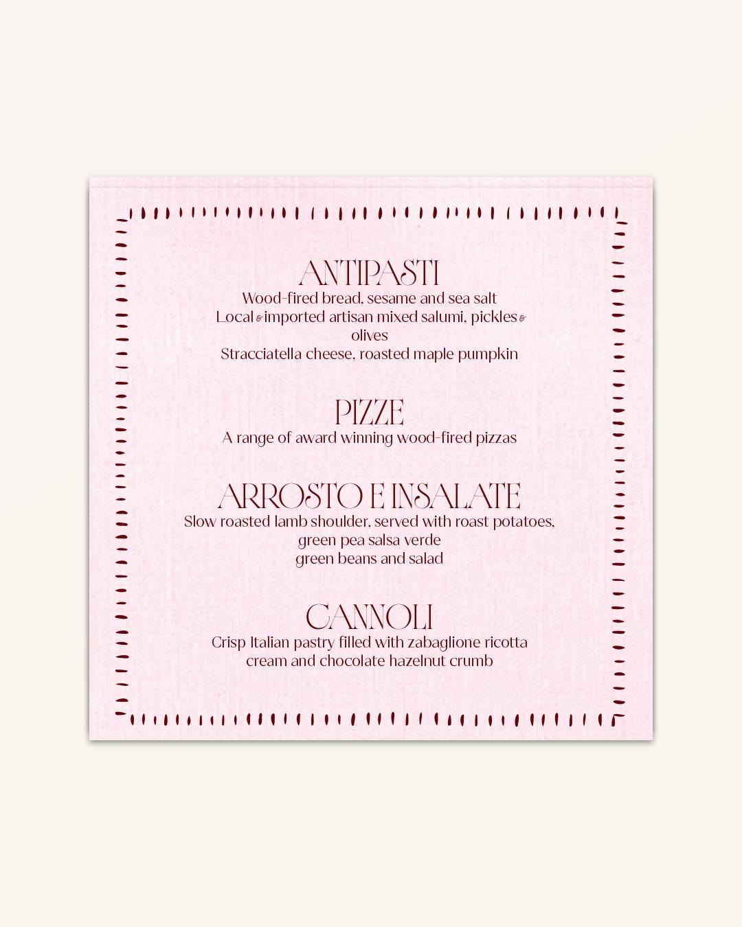 Anthurium: Menu - Version C