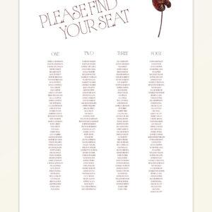 Anthurium: Seating Chart - Version A