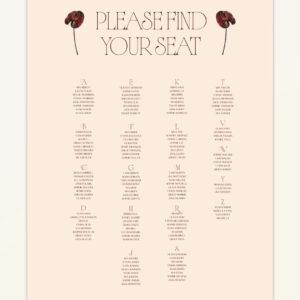 Anthurium: Seating Chart - Version D
