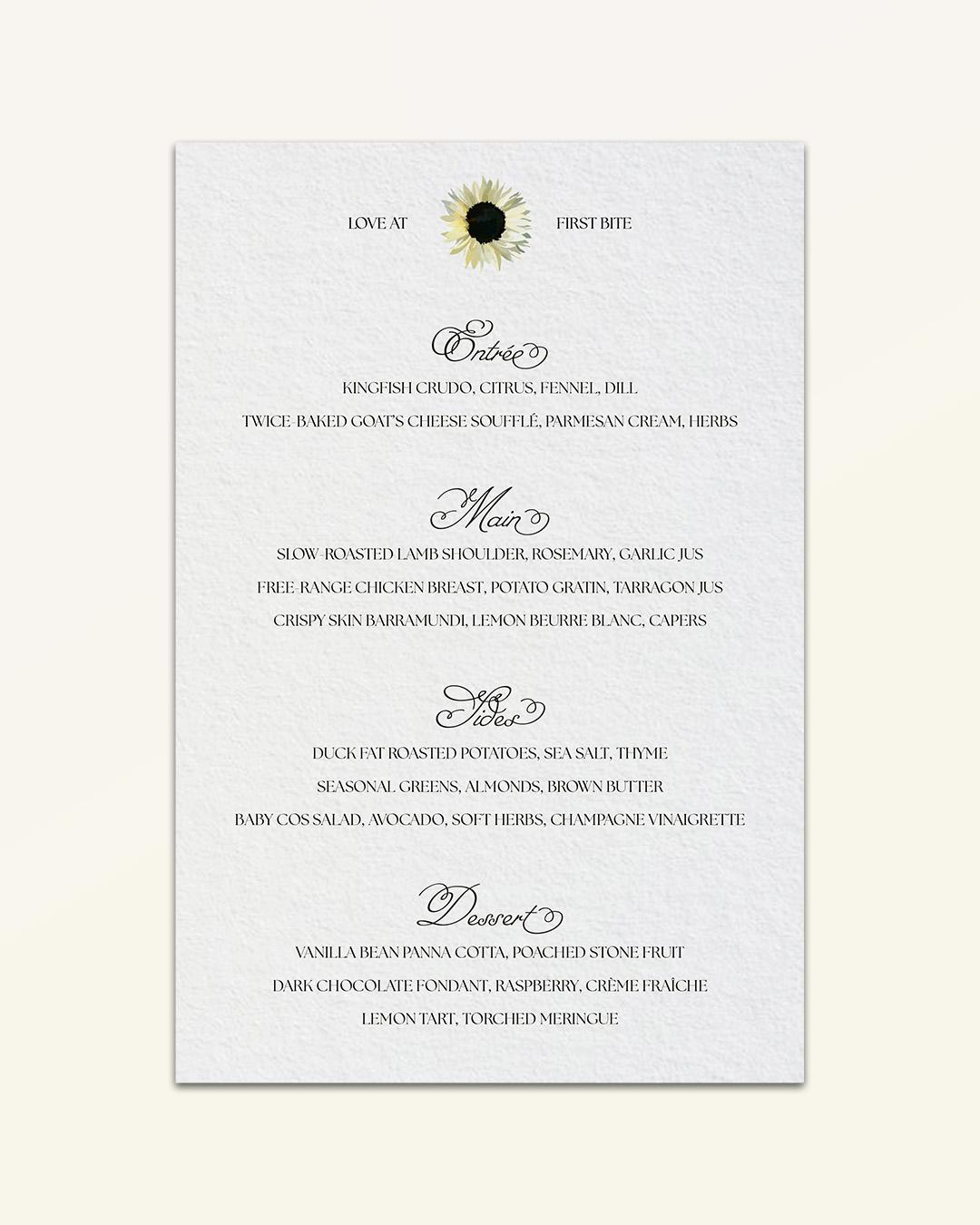Harvest: Menu - Version A