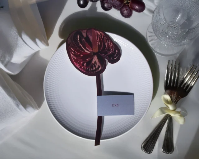 Our Anthurium Collection pairs hand-painted anthurium stems in rich burgundy and deep wine hues with elegant silver place cards, creating a bold and artsy vibe. 

Every detail is thoughtfully designed to transform your reception into a true work of art.

Swipe to see this collection styled on the table, then tell us—could you picture this at your wedding? Jump to the link in our bio to explore the full collection or send us a DM to start creating your own bespoke stationery.

#weddingstationery #weddingtablescape #wedding #weddingmenu #weddingstyling