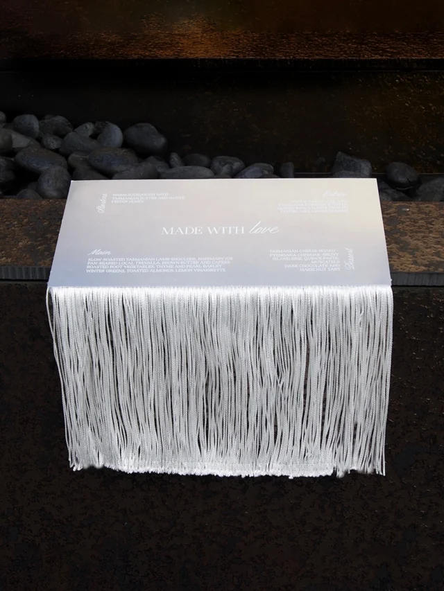 Home photoshoot featuring our metallic silver fringe menus, created for @dearleone.com.au for the launch @stonefieldestate

#weddingmenu #silverwedding #weddingstationery #menudesign #weddingstyle